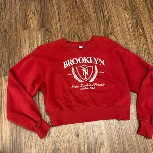 Cropped Brooklyn Graphic Sweatshirt